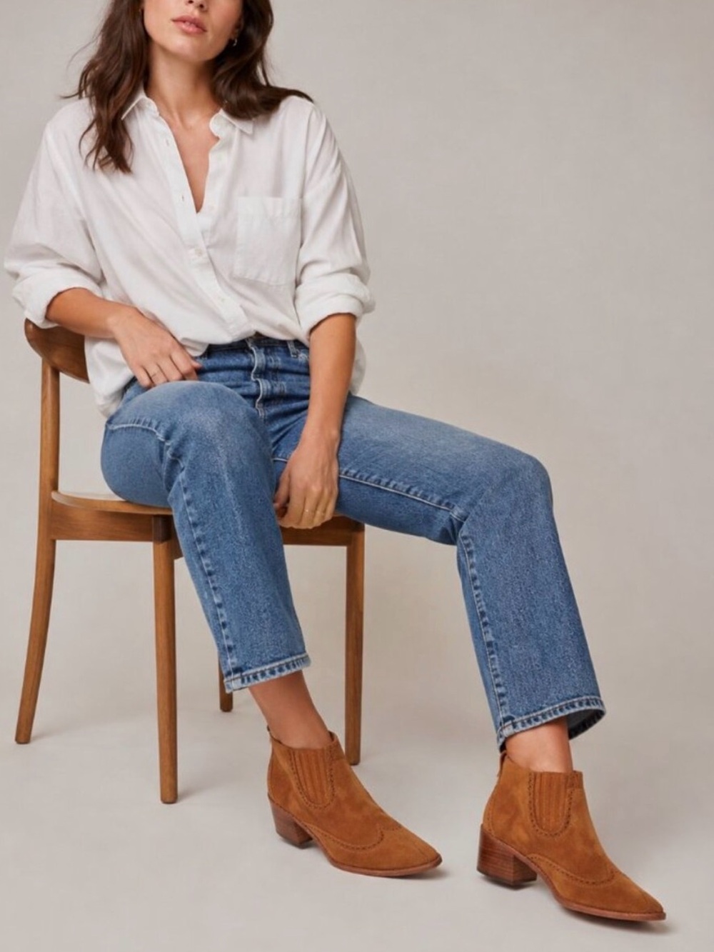 Madewell Grayson Brogue Chelsea Boot - Size 8.5